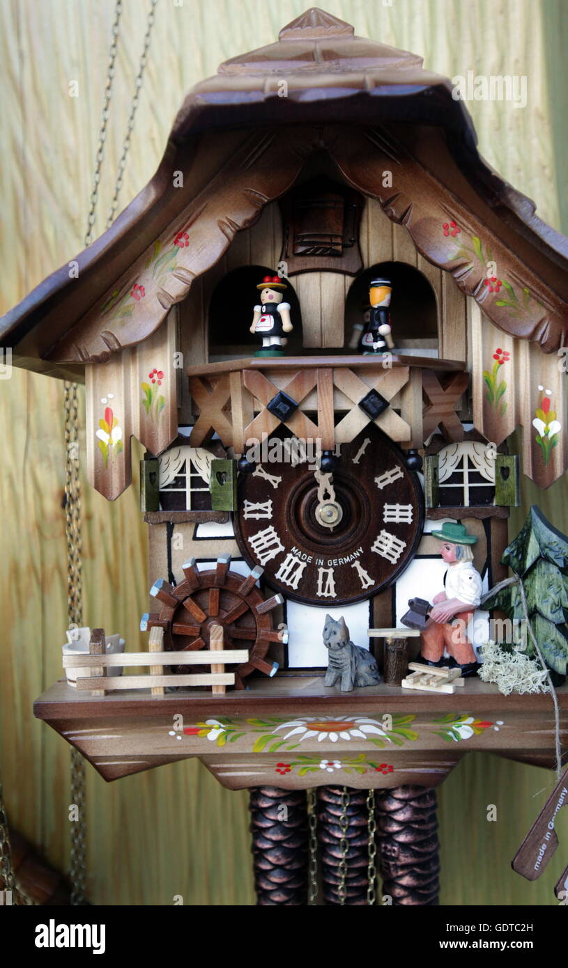 A shop of kuckuck Clock watch in the village of Triberg in the