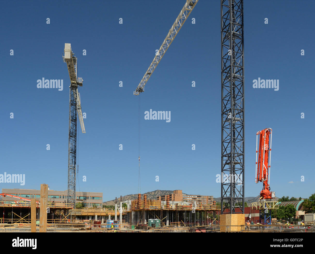 Commercial construction in Boulder Colorado Stock Photo Alamy