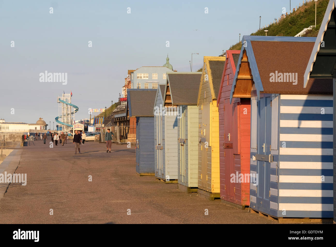 Beach Huts at Cromer in Norfolk Stock Photo Alamy