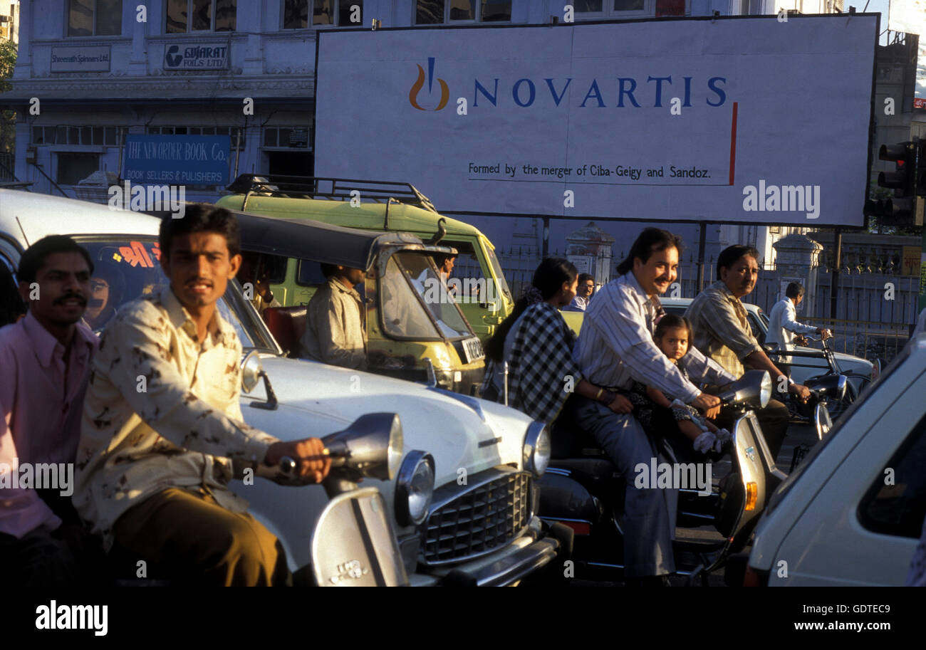 Novartis promotion in city of Ahmedabad in the province of Gujarat in India. Stock Photo