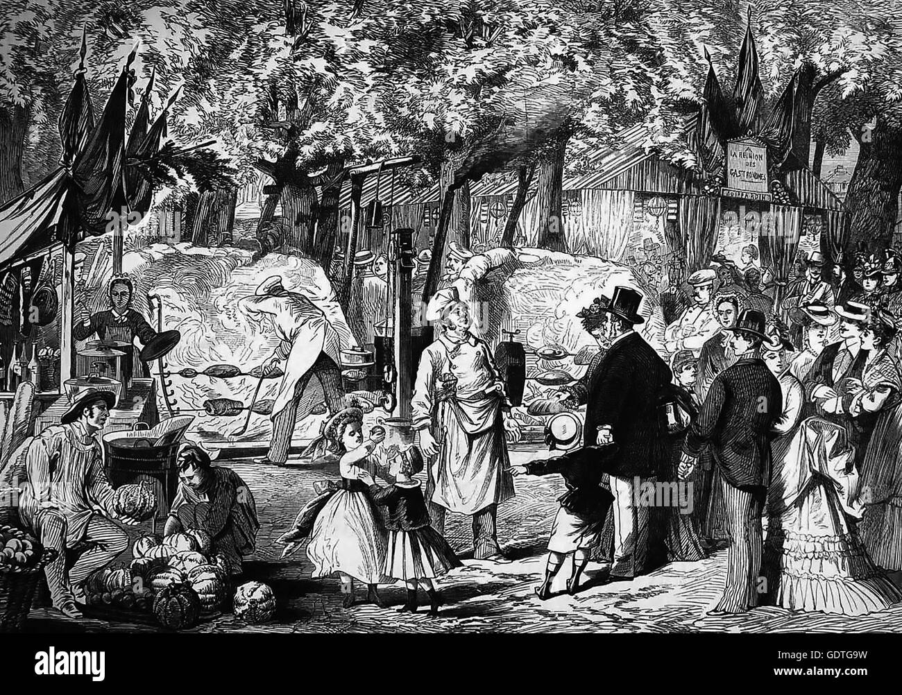 FETE DES LOGES at St. Germain, France, 1874 Stock Photo