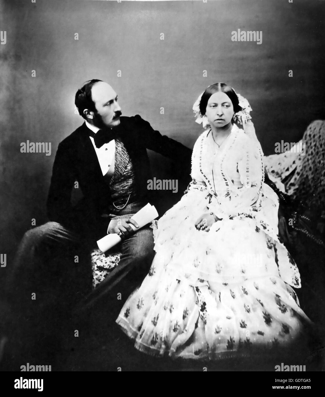 QUEEN VICTORIA with Prince Albert in 1854 Stock Photo