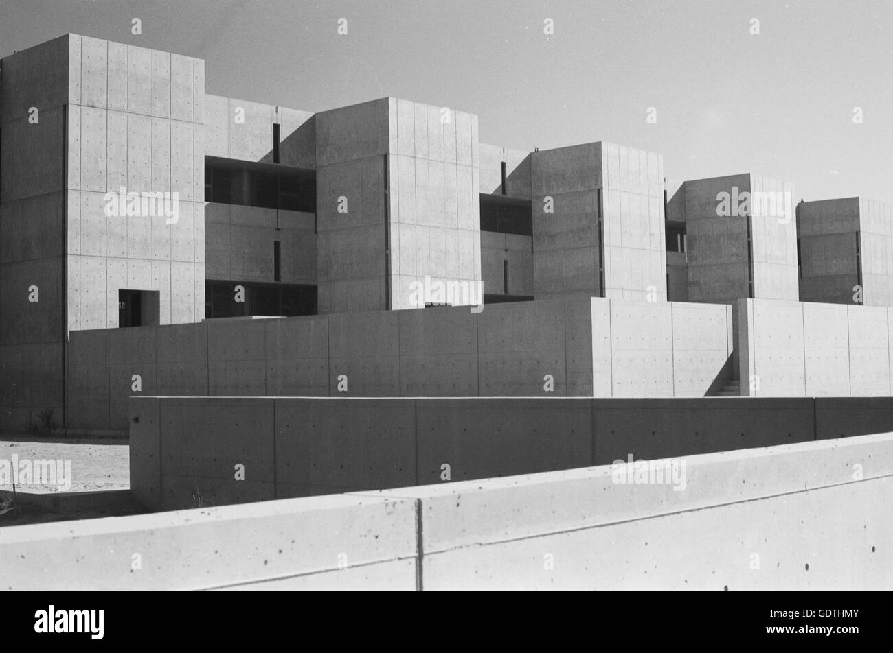 Detail of the architecture at the Salk Institute Stock Photo