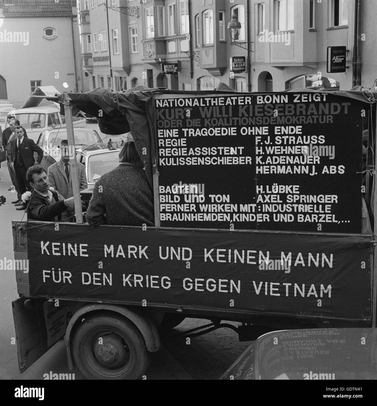Protest against the Vietnam War in Augsburg, 1966 Stock Photo