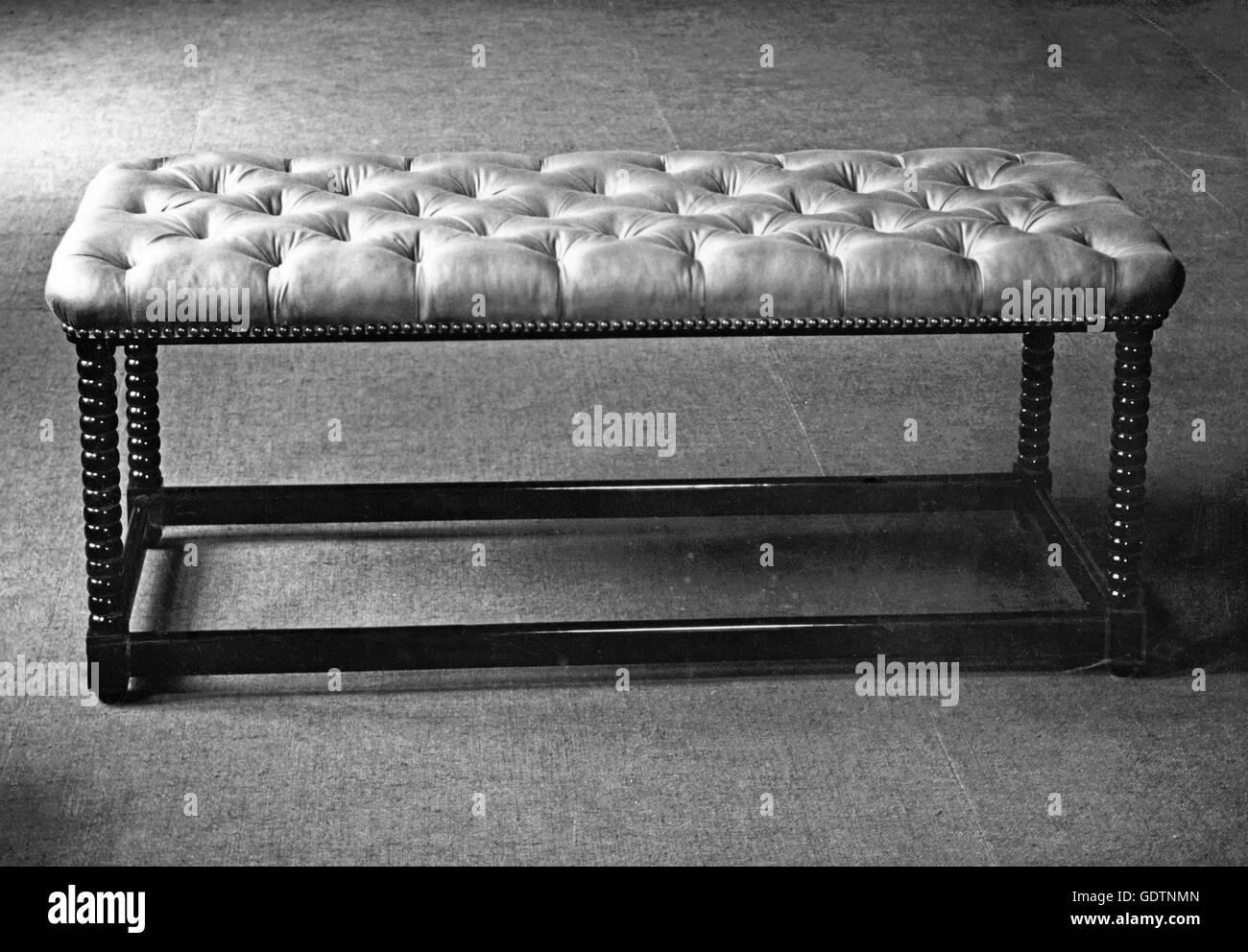 Upholstered bench Stock Photo