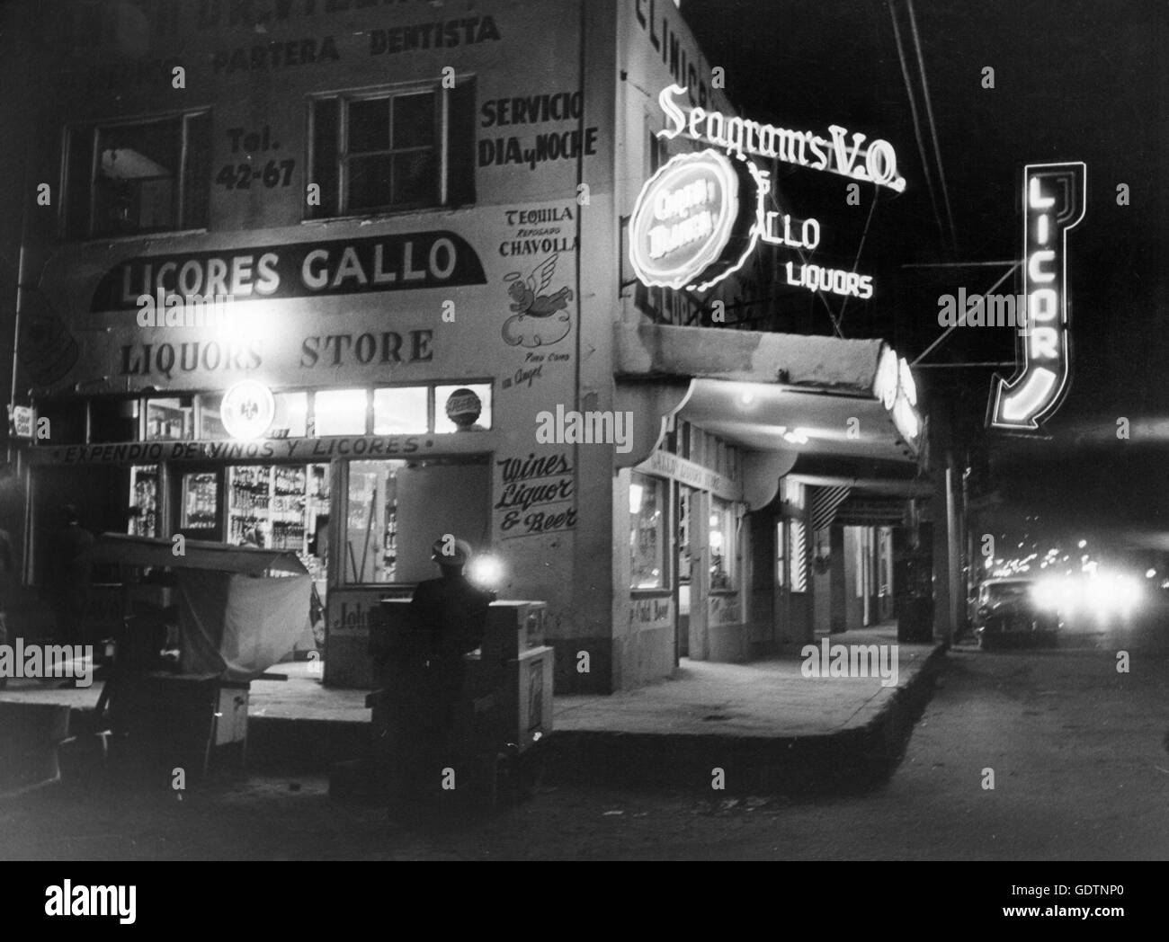 Liquor store in Tijuana, 1958 Stock Photo Alamy