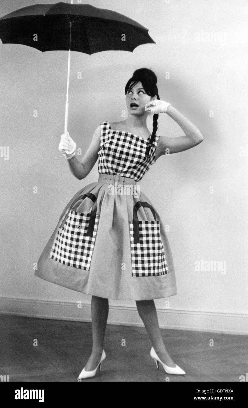 Dress with pettycoat of Betty Barclay, 1959 Stock Photo