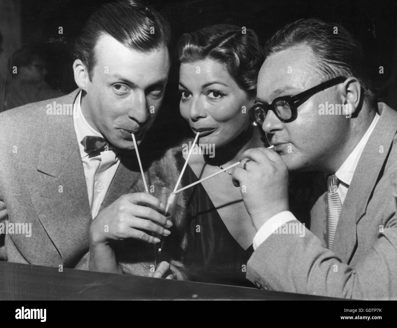 Peter Alexander, Lys Assia and M. Kasper, 1953 Stock Photo