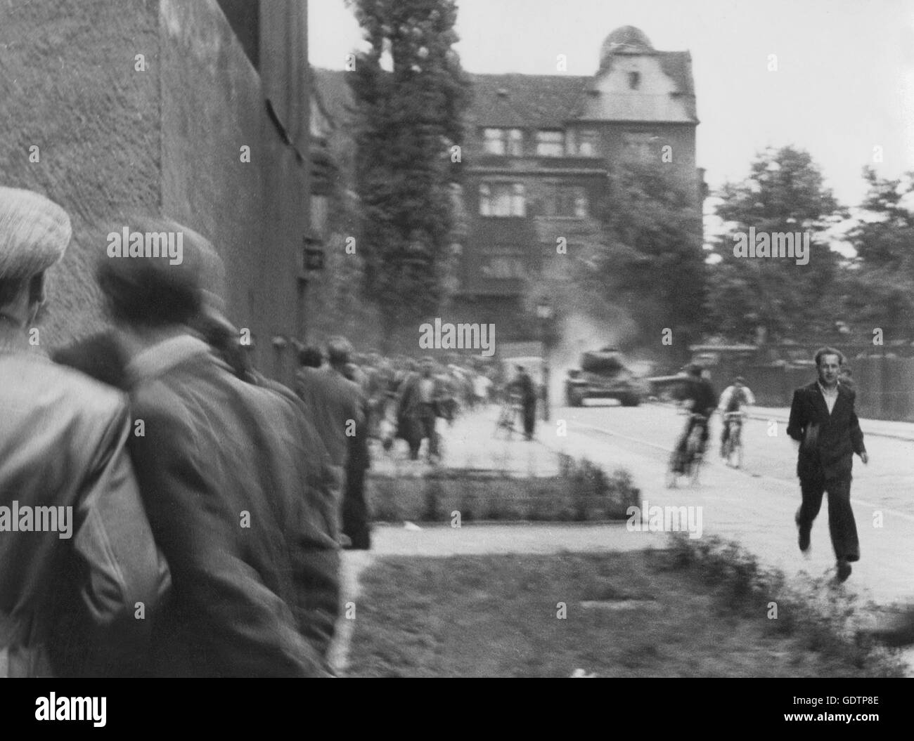 Polish uprising in Poznan, 1956 Stock Photo