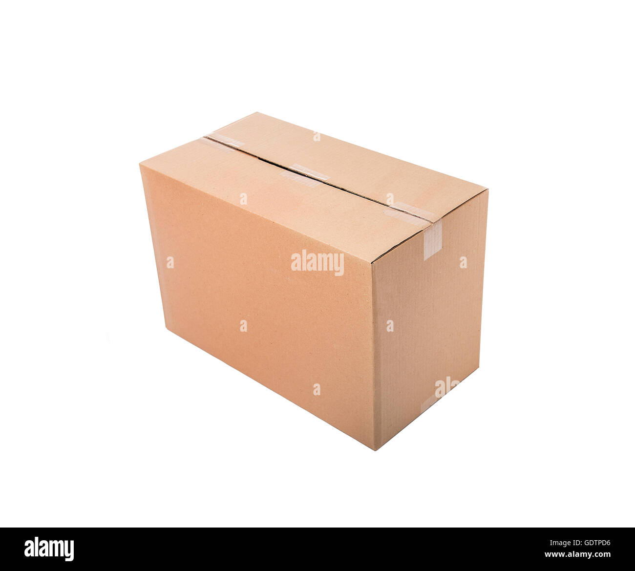 Cardboard box Isolated on a white background Stock Photo - Alamy