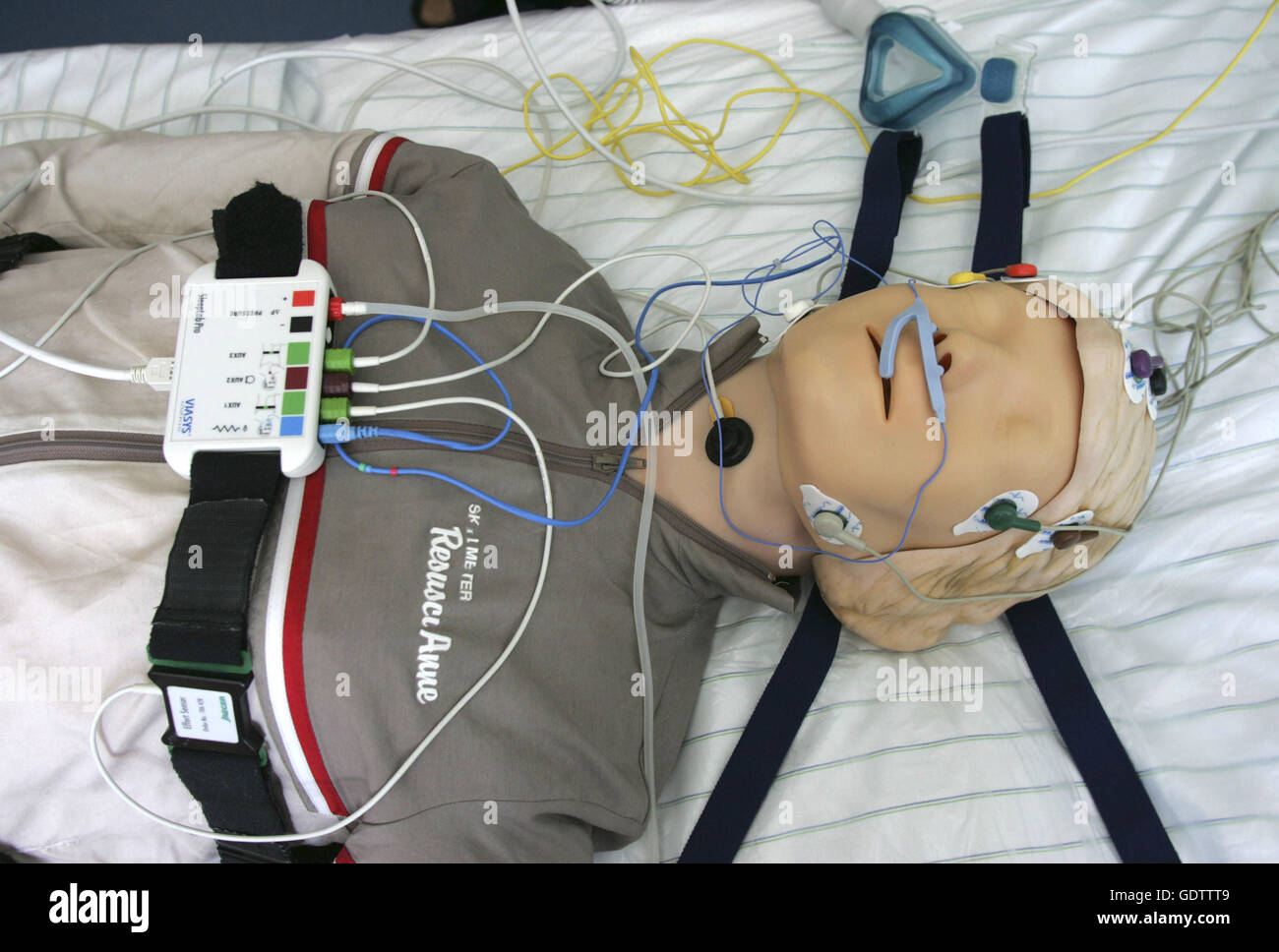 Dummy in the sleep laboratory of a hospital Stock Photo Alamy