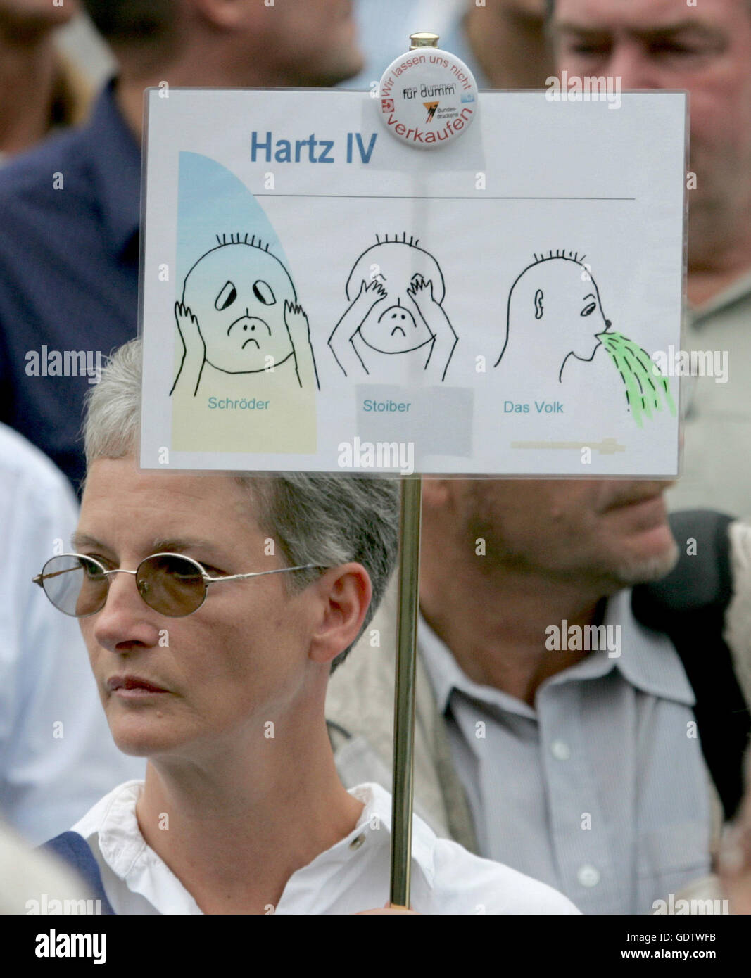 Monday demonstration against Hartz IV Stock Photo