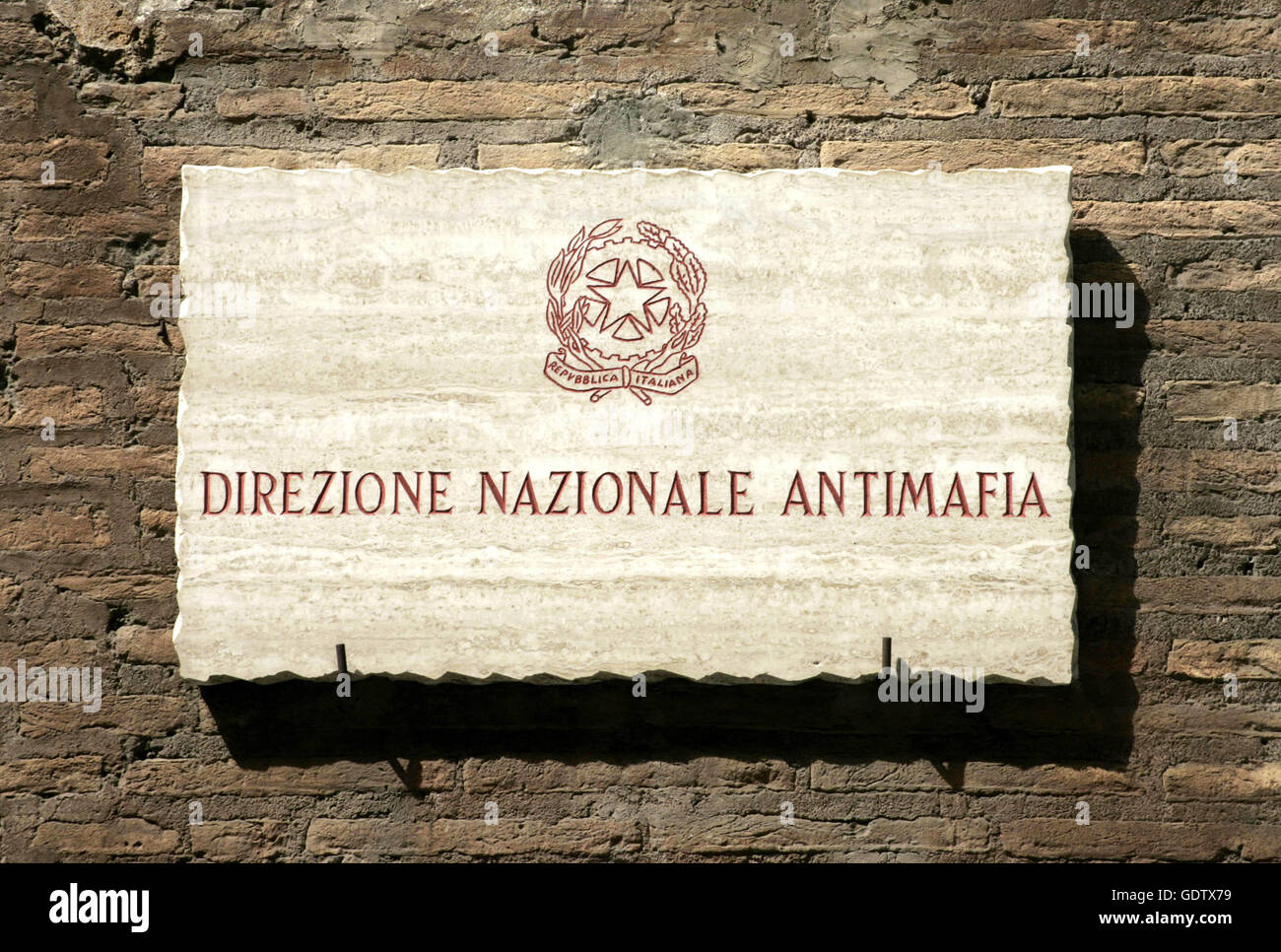 Direzione Nazionale Antimafia (National Anti-Mafia Directorate) Stock Photo