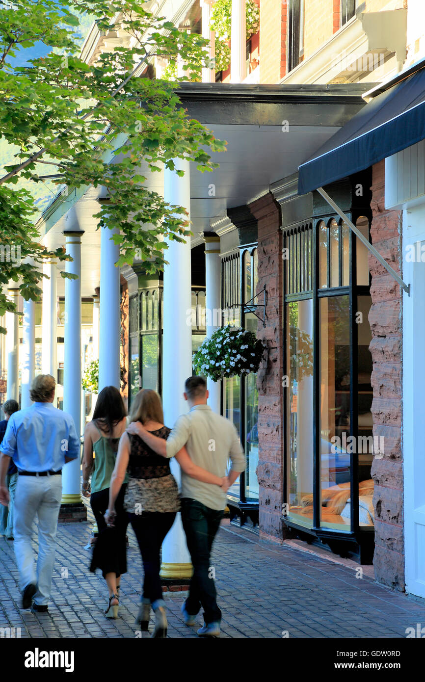 Street scene, Aspen, Colorado USA Stock Photo