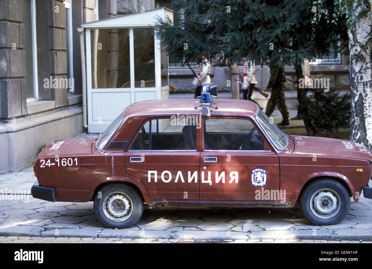a old police car in the city of Sofia in Bulgaria in east Europe Stock  Photo - Alamy