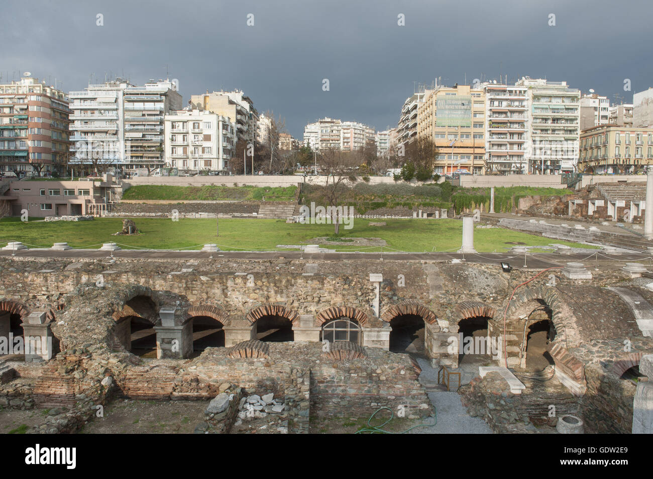 The Agora (Roman Agora) in the center of the city Stock Photo