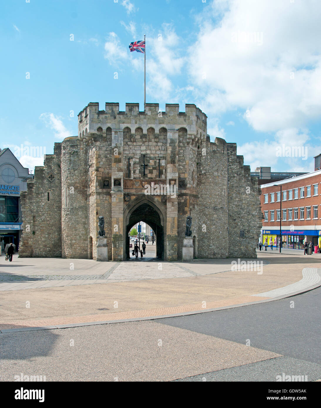 Southampton, Hampshire, Bargate, Medieval Entrance to Old Town Stock ...