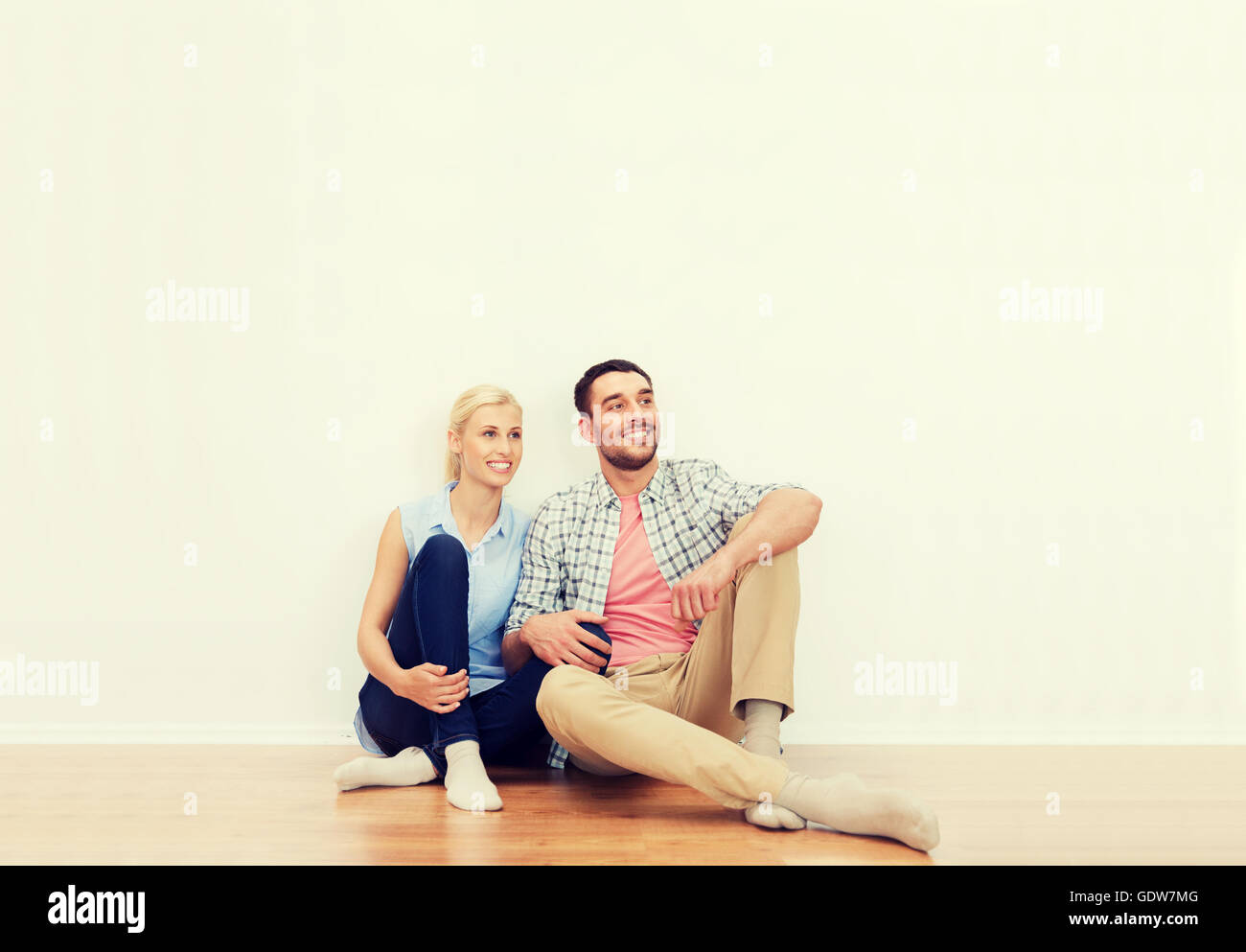 happy couple moving to new home Stock Photo - Alamy