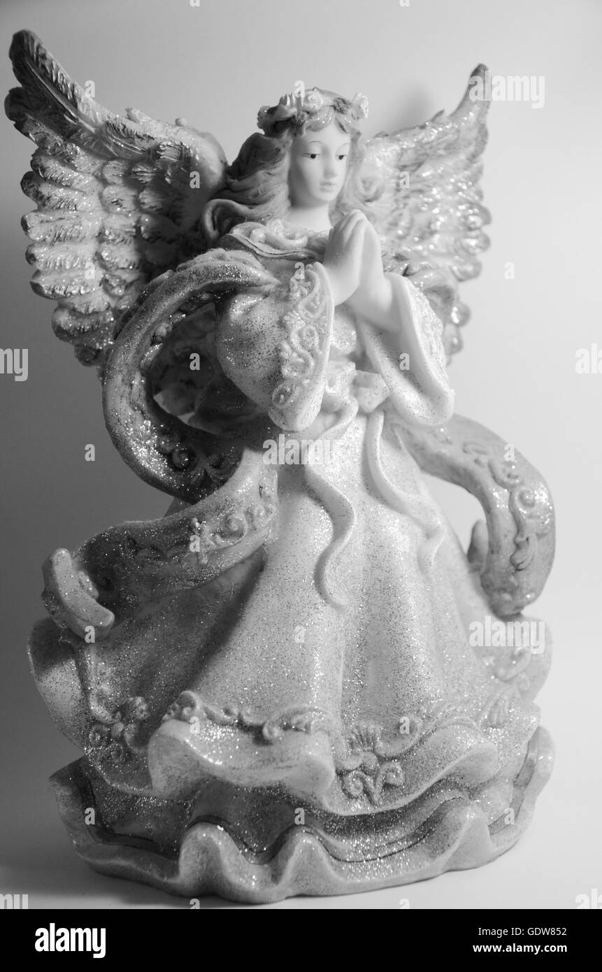 Angel statue on white background Stock Photo