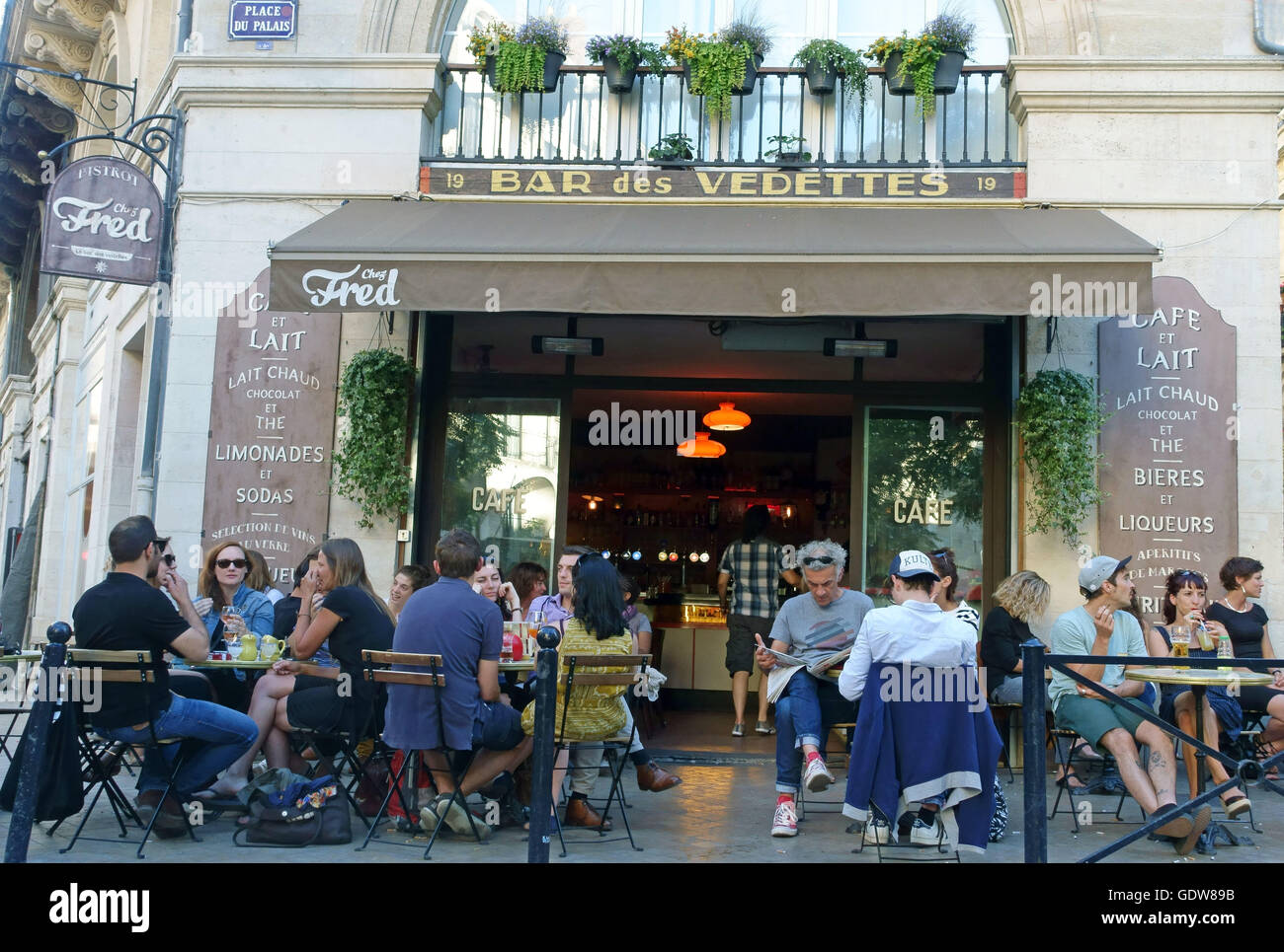 Bar des Vedettes in Place de Palais, Bordeaux, France also known as ...
