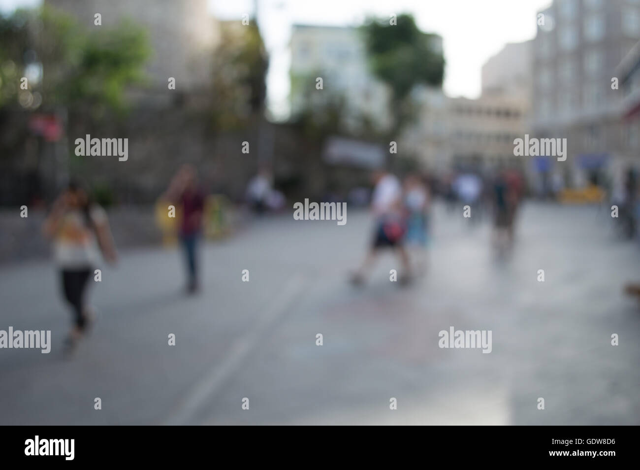 Blurred City and People Urban Scene Stock Photo - Alamy