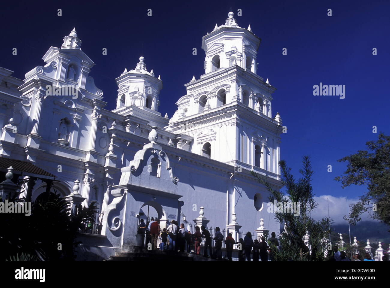 the church in the Village of Esquipulas in Guatemala in central America. Stock Photo