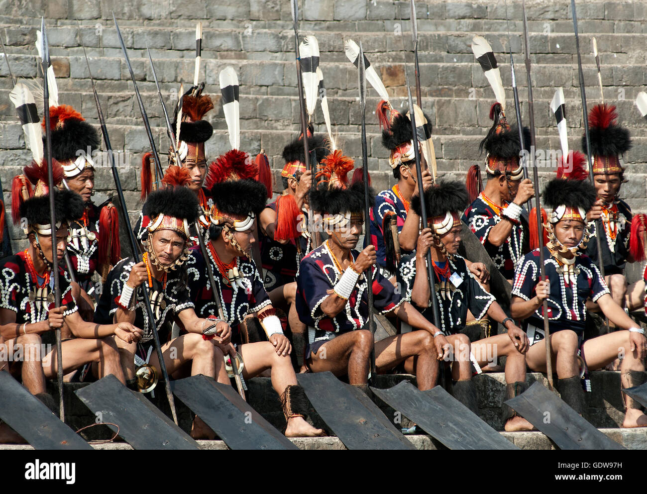 The image of Chang Naga Tribes at Hornbill festival, Nagaland, India Stock Photo