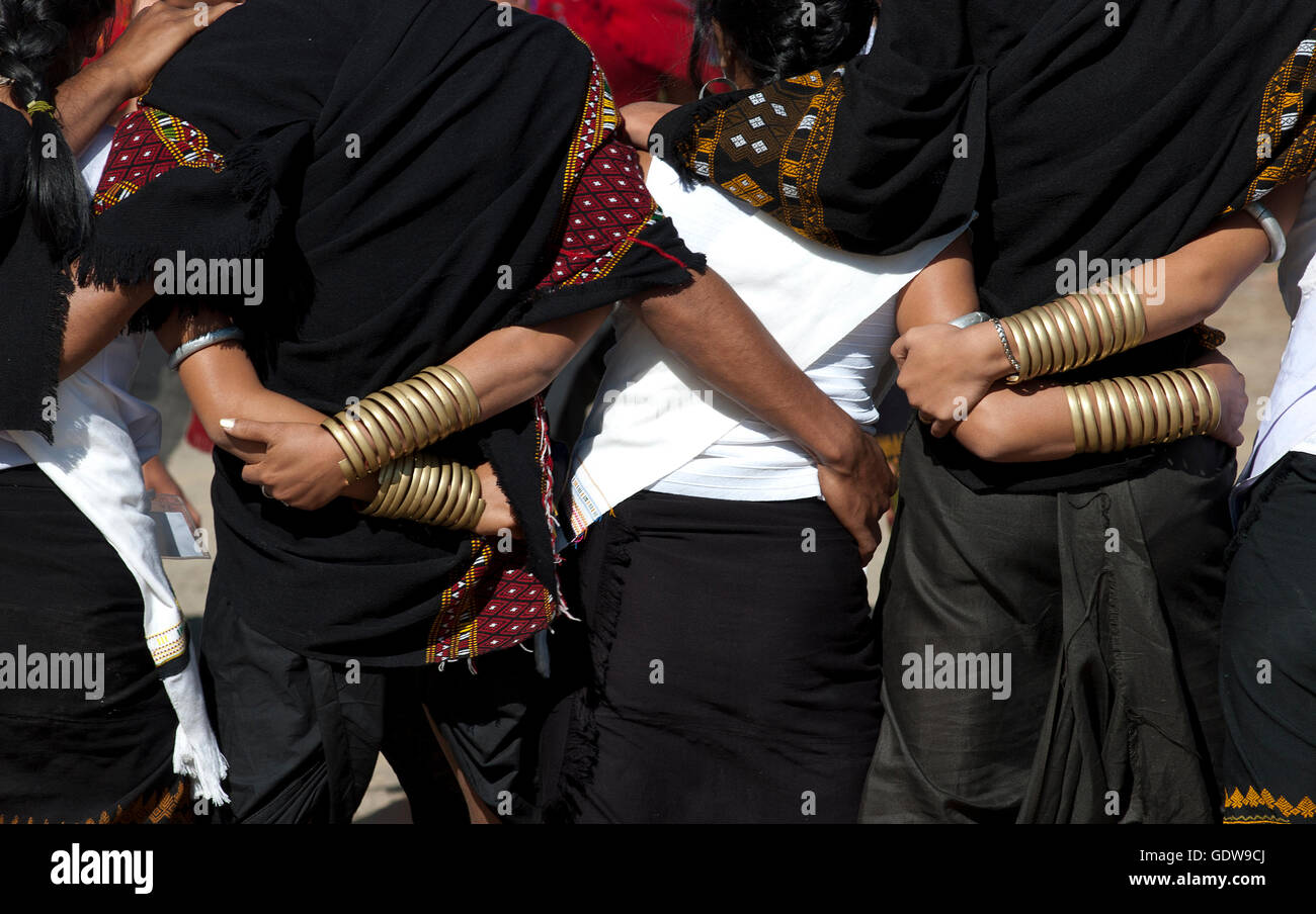 The image of Rengma Naga Tribe at Hornbill festival, Nagaland, India Stock Photo