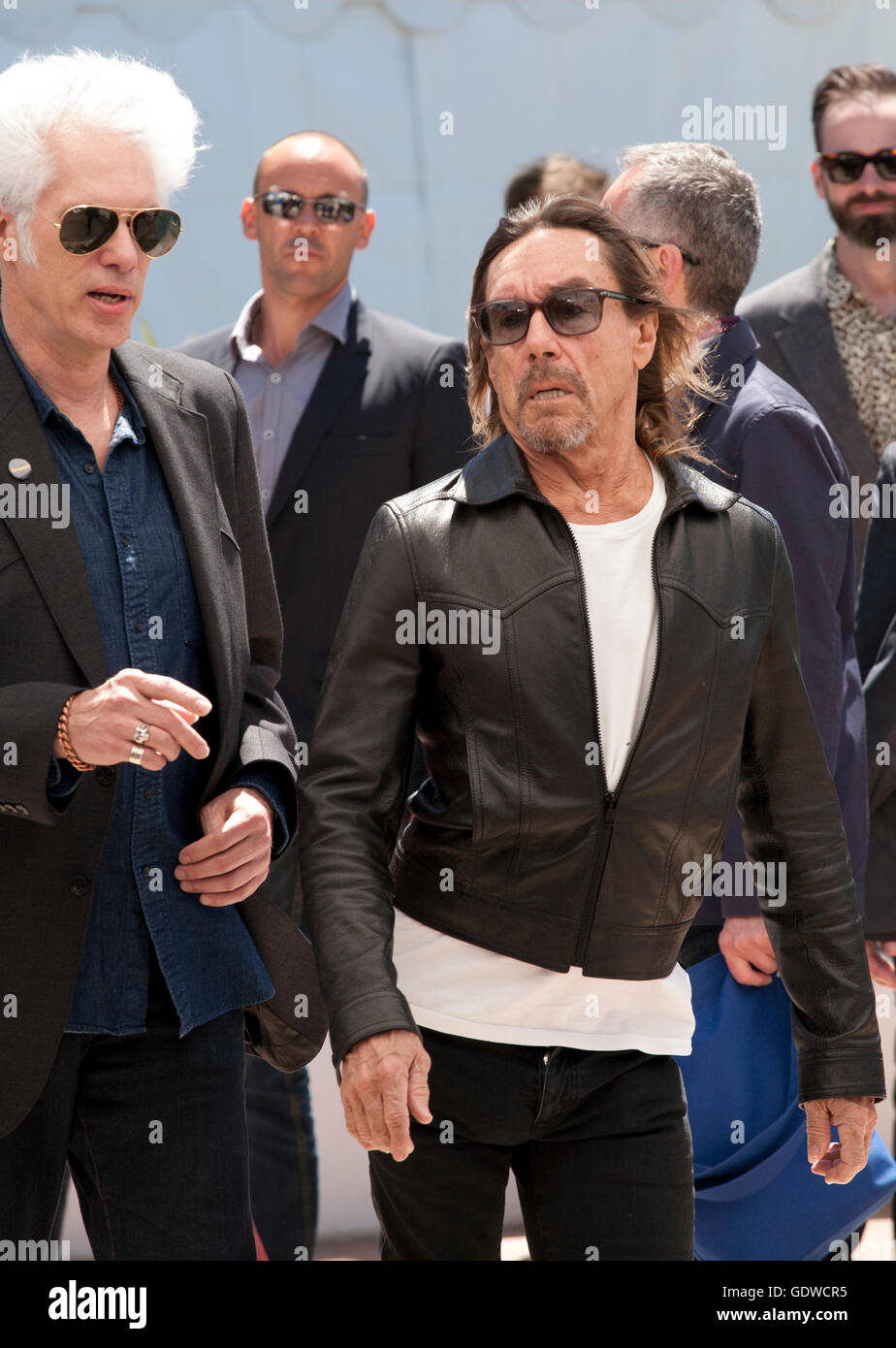 Director Jim Jarmusch and Iggy Pop at the Gimme Danger film photo call at  the 69th Cannes Film Festival Thursday 19th May 2016 Stock Photo - Alamy