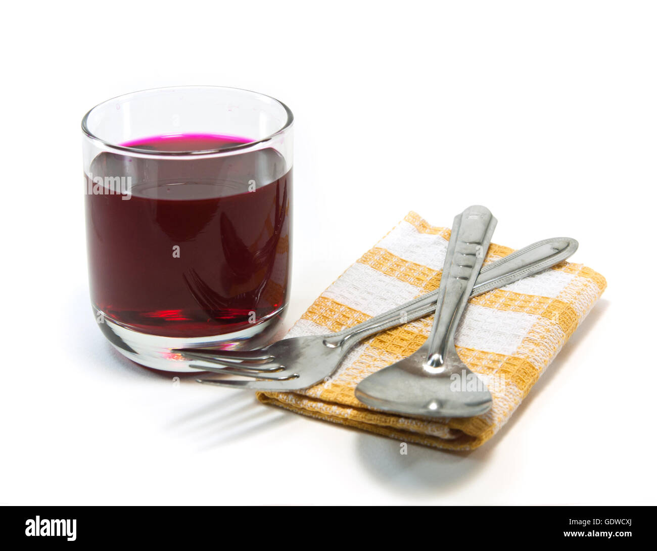 drinking and spoon on white background Stock Photo Alamy