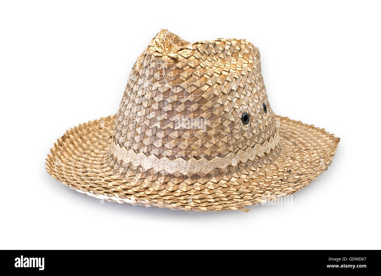 Isolated wicker hat on white background Stock Photo Alamy
