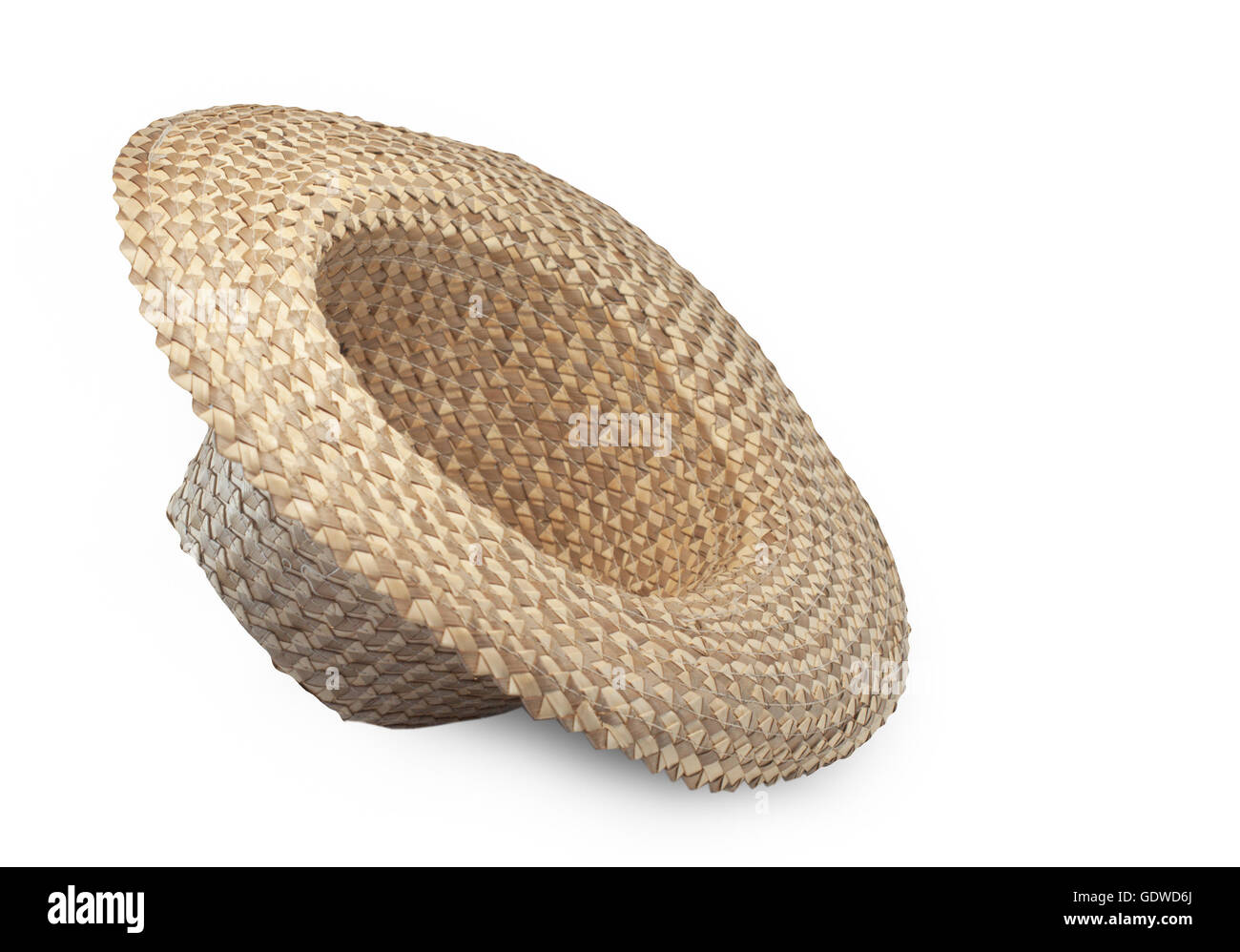 Isolated wicker hat on white background Stock Photo Alamy