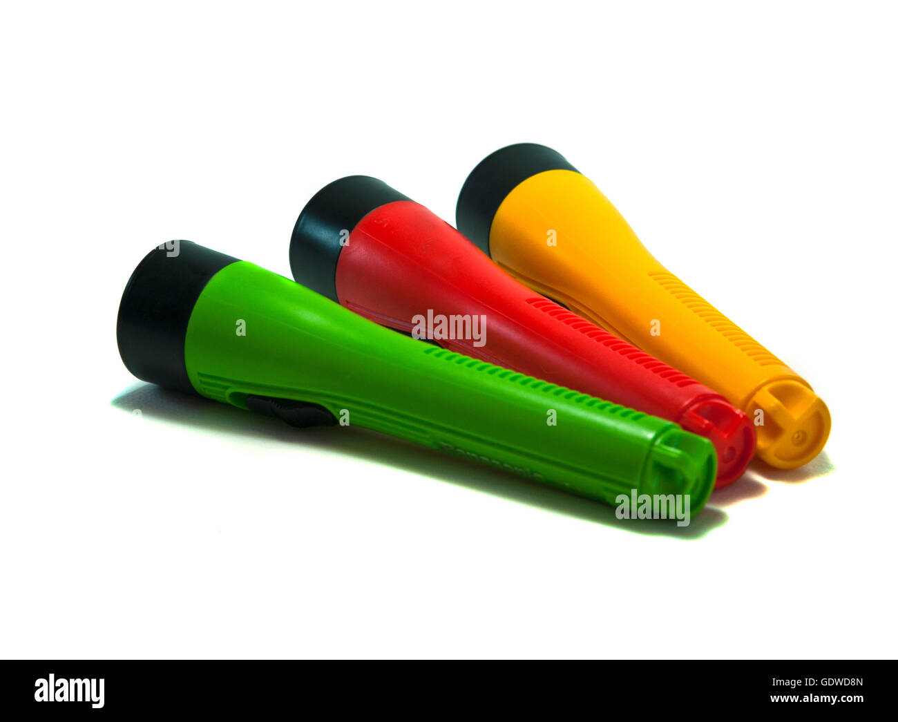 Isolated flashlight on White Background Stock Photo - Alamy