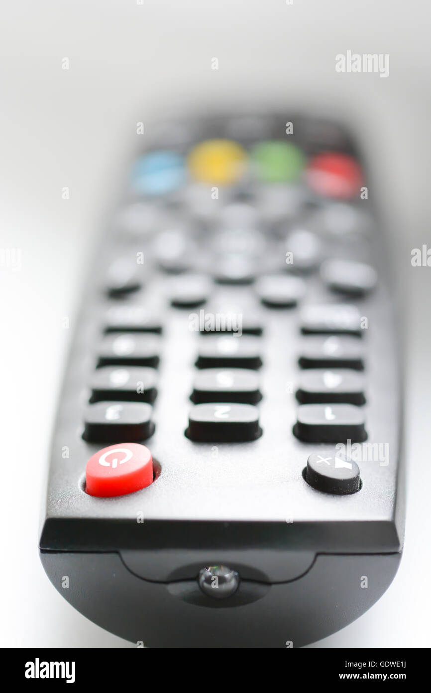 TV remote control close up Stock Photo