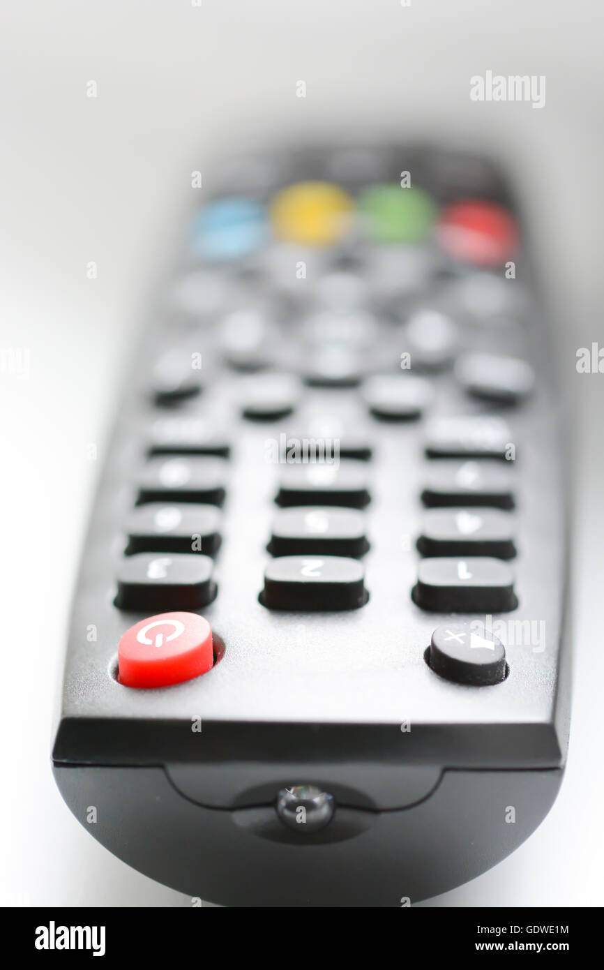 TV remote control close up Stock Photo