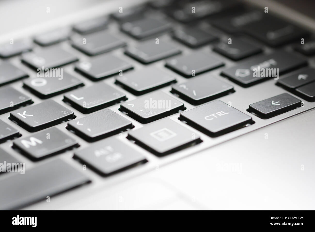 Notebook keyboard close-up or macro detail Stock Photo - Alamy