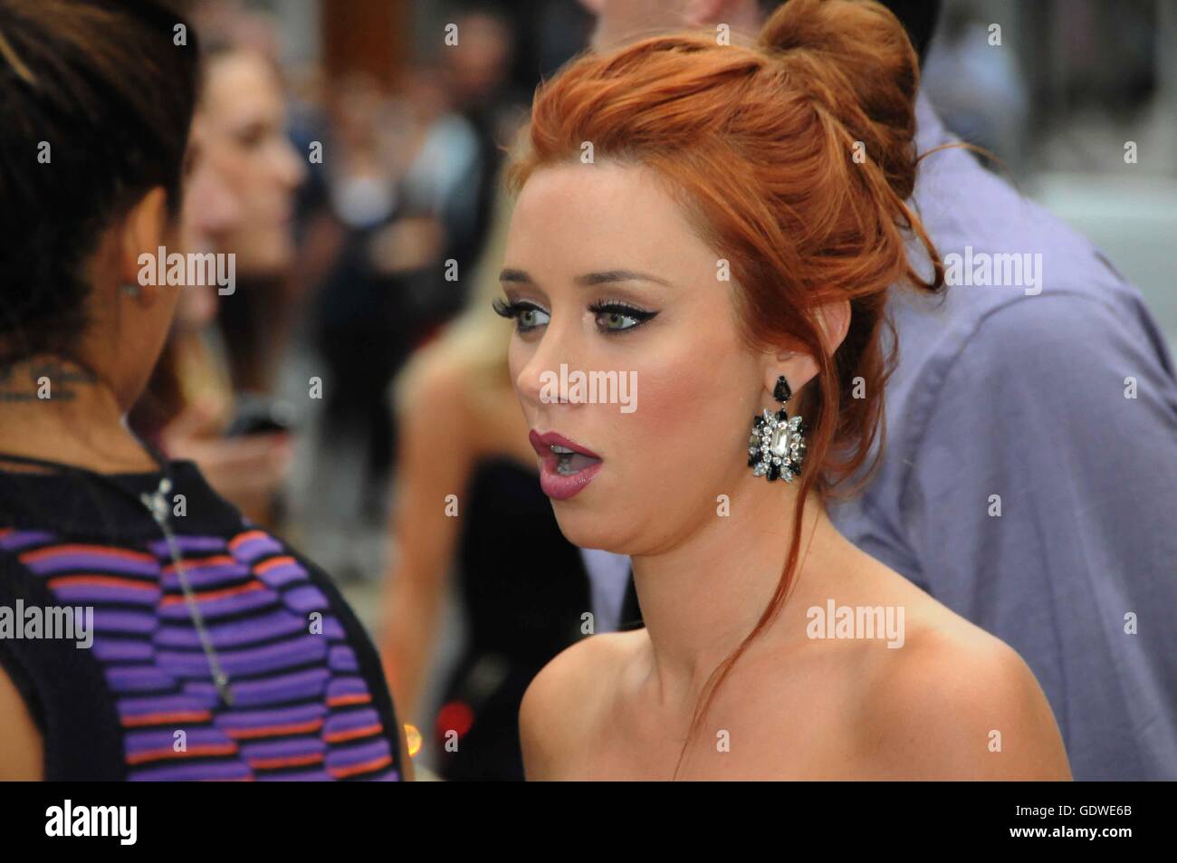 Una Healy  from the girl band, The Saturdays attends the London film premiere of Meet the MIllers. Stock Photo