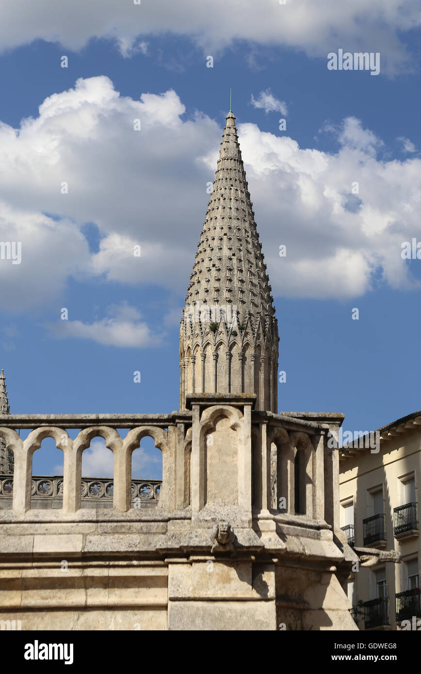 Spain. Burgos. Catedral of Saint Mary. Gothic style. Detail. Stock Photo