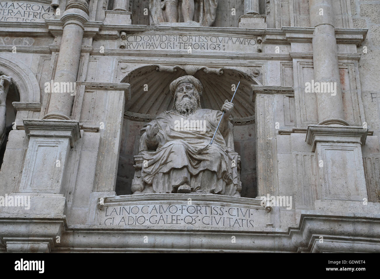 Spain. Burgos. Saint Mary arch. 14th-15th century. Detail. Lain Calvo. Stock Photo