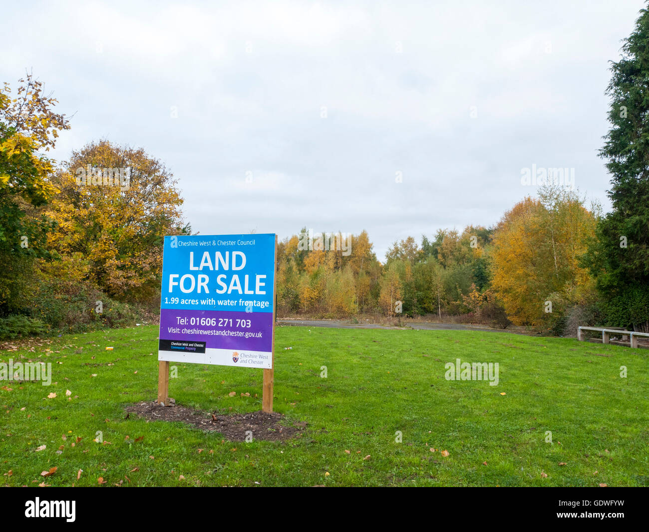 Land for sale by Cheshire West & Chester Council in Winsford Cheshire UK Stock Photo