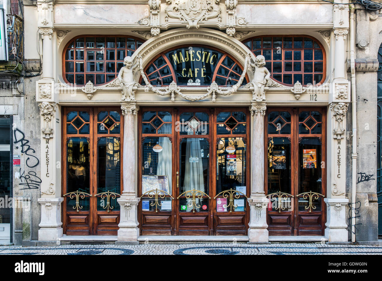 Cafe Majestic, Porto, Portugal Stock Photo