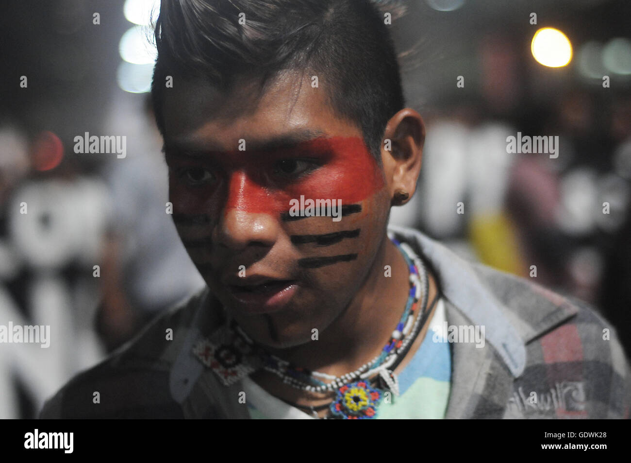 Demonstration of indigenes in Sao Paulo Stock Photo - Alamy