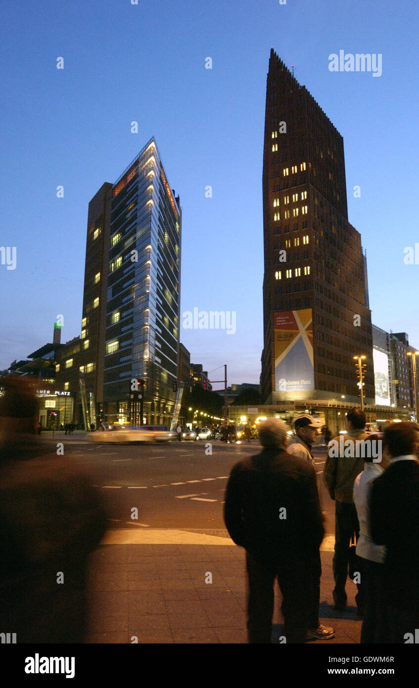 Potsdamer Platz in the evening Stock Photo