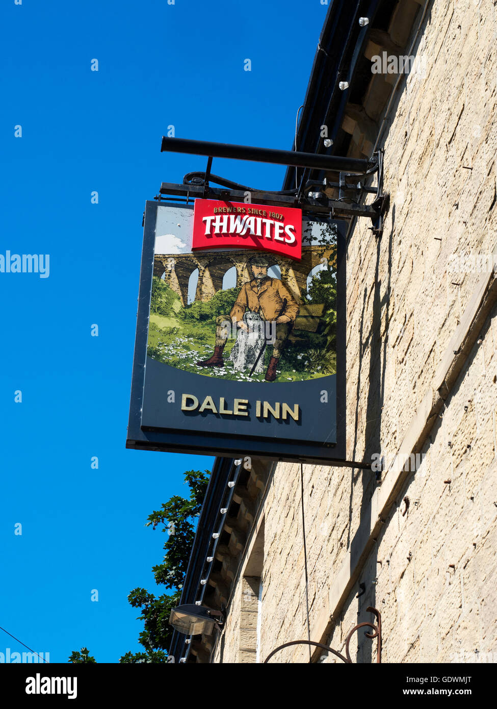 Pub Sign depicting the Viaduct at the Dale Inn Denby Dale West