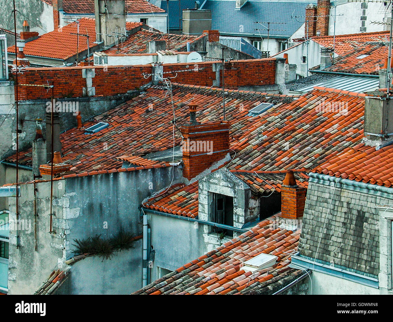 roofs of the historic centre, La Rochelle, France Stock Photo