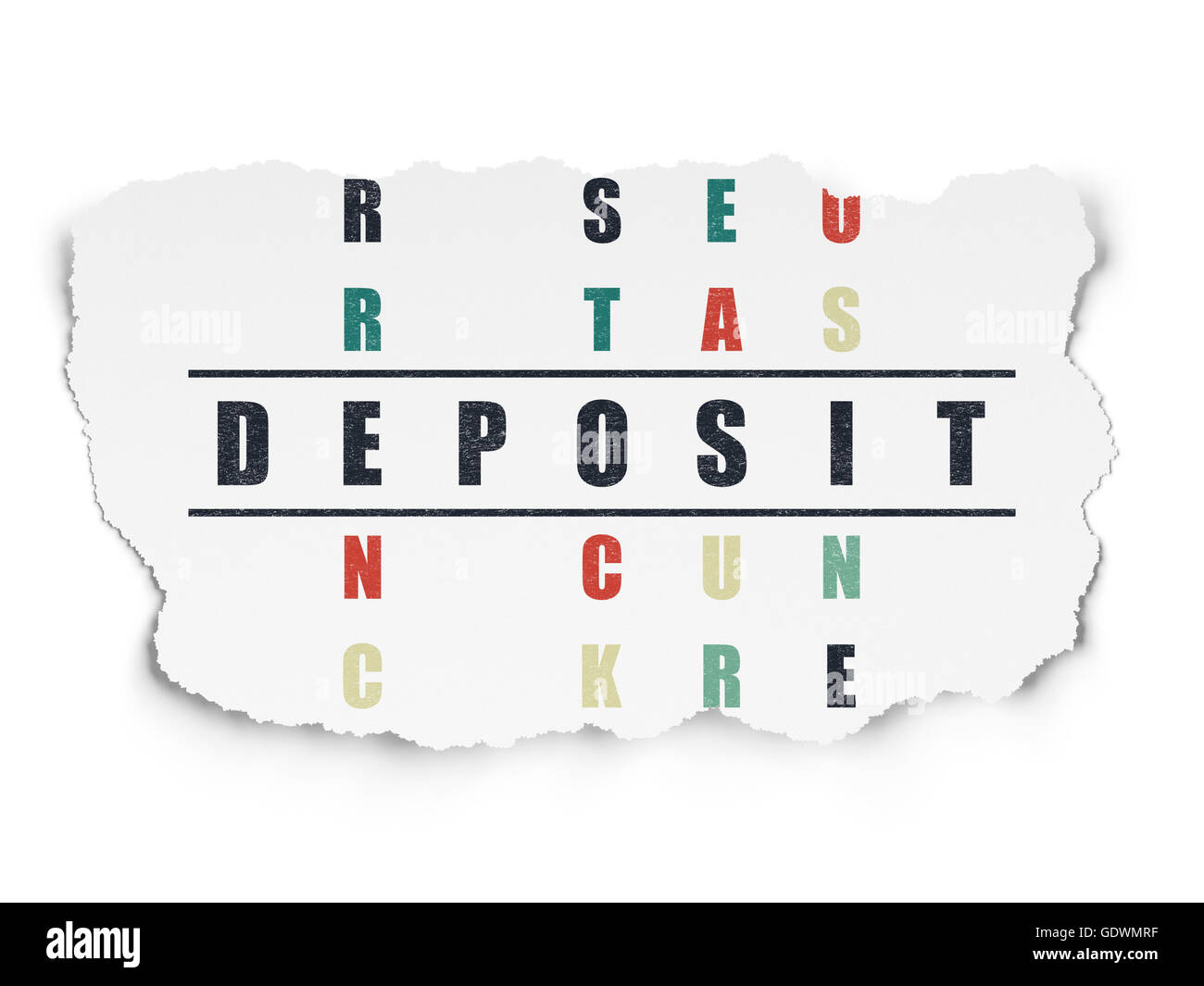 Banking concept Deposit in Crossword Puzzle Stock Photo Alamy