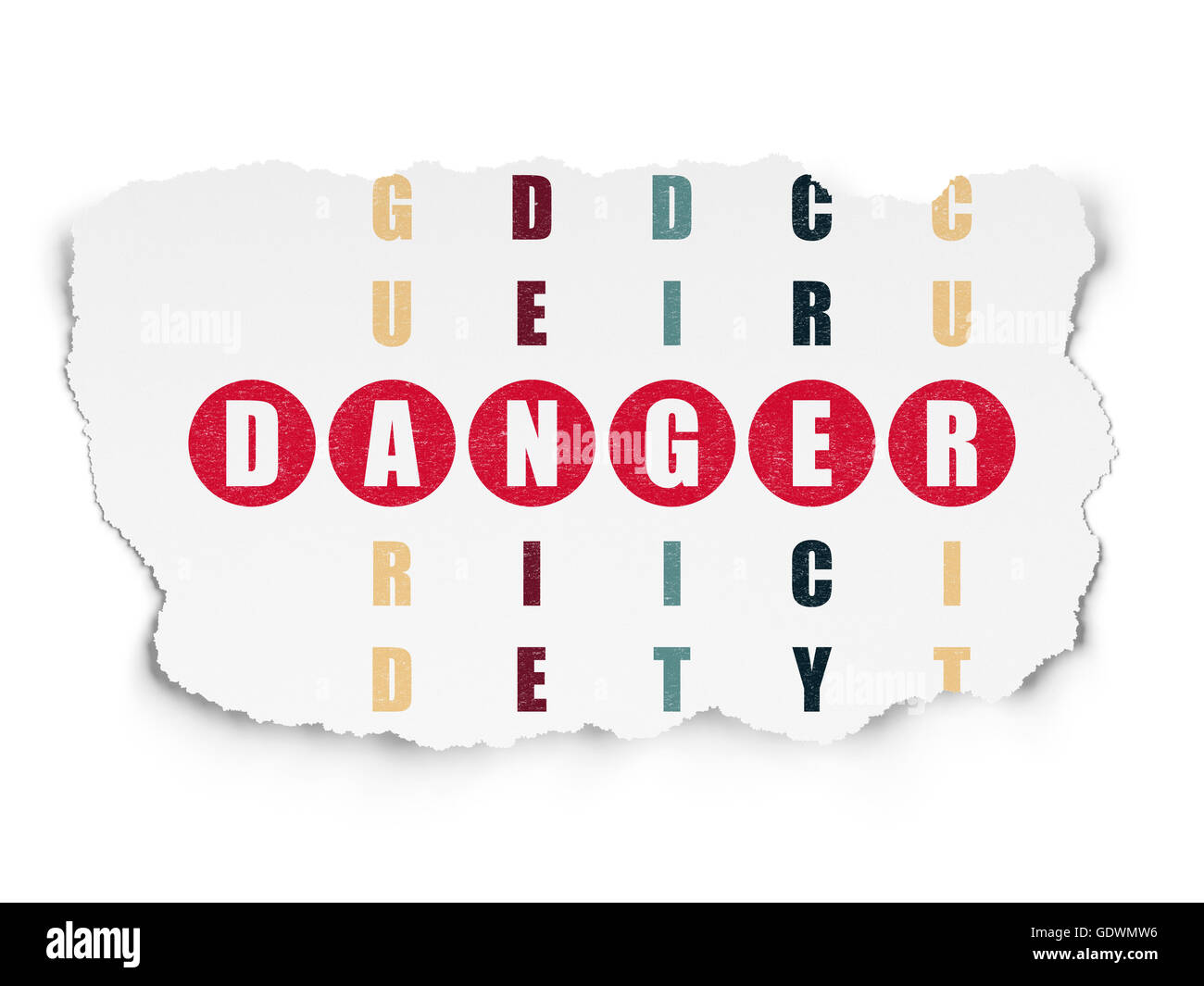 Security concept Danger in Crossword Puzzle Stock Photo Alamy