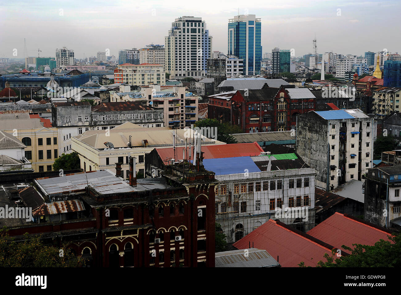 Downtown Yangon Stock Photo