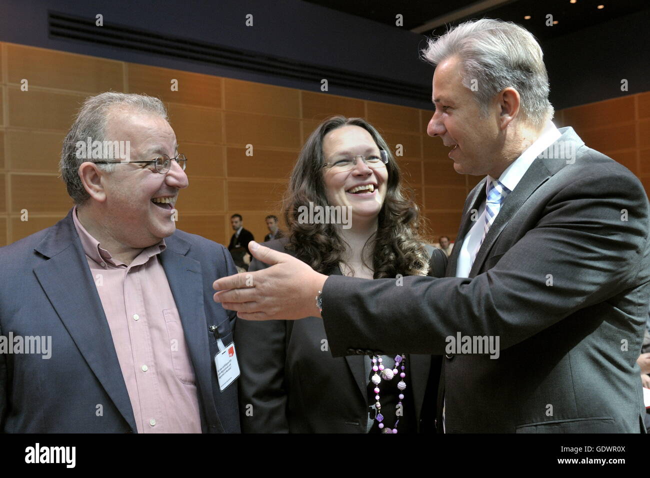 Kolat, Nahles and Wowereit Stock Photo