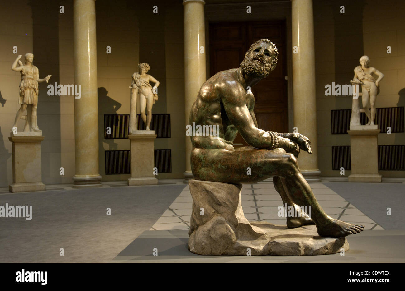 'The exhibition ''The Roman Boxer'' in the Altes Museum' Stock Photo